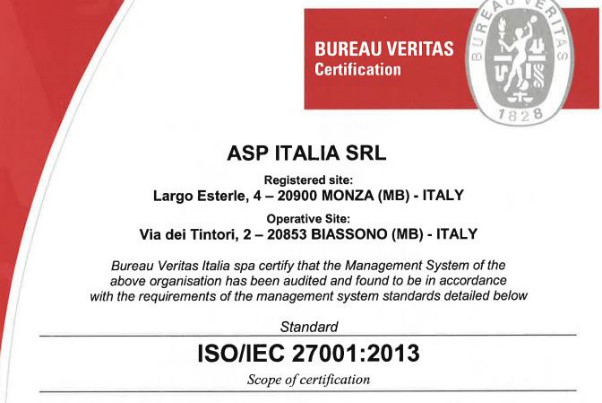 certificazione ASP ITALIA