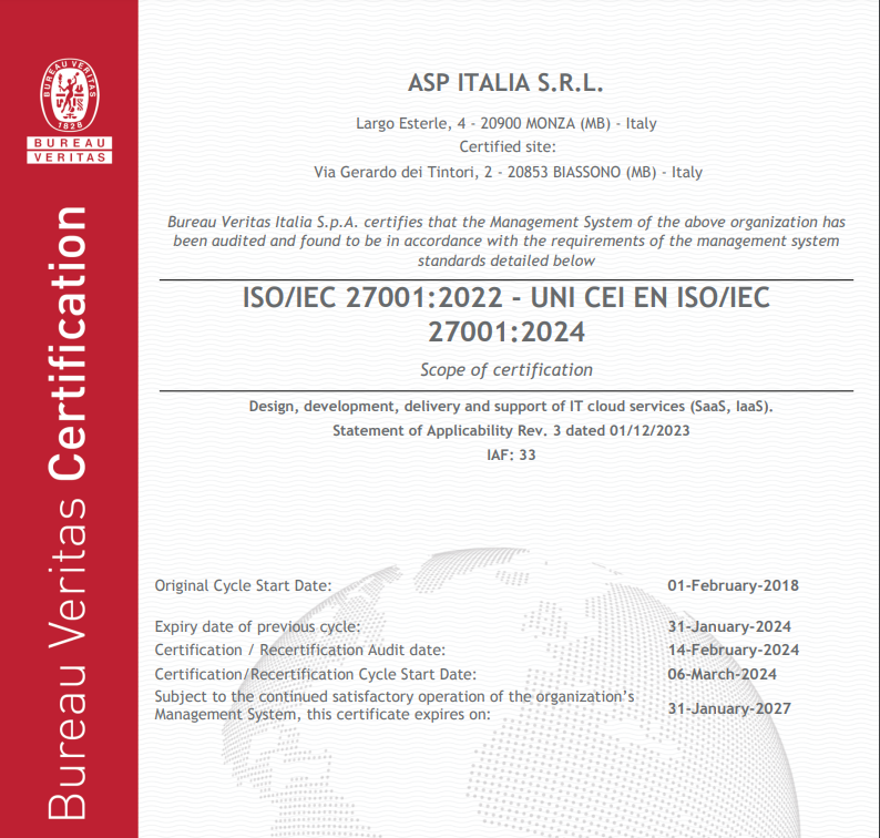 Certificazione ISO 27001:2022